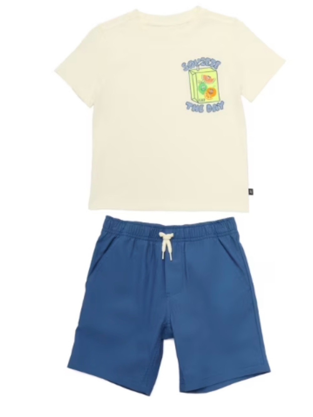 GAP Boys Blue Elastic-Waist Shorts